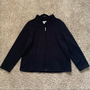 Croft & Barrow Quilted Zip-Front Fleece Jacket